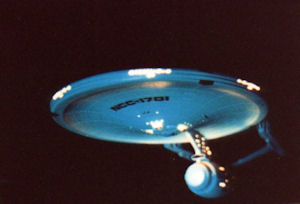 A shot of the underside of the saucer of the refit Enterprise